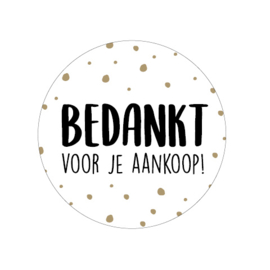 Cadeausticker - Bedankt voor je aankoop! - rol