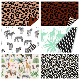 Cadeaupapier - set Wildlife - 6 x 1 meter