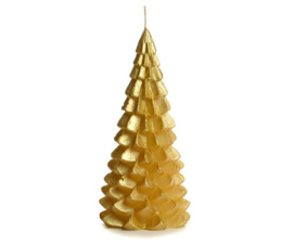 Kerstboom kaars - Goud 10 x 20cm - per stuk