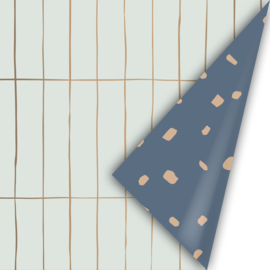 Cadeaupapier - Slim Tiles - cool - 50cm x 3m