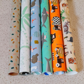 Cadeaupapier - set jongens - 6 x 1 meter