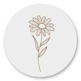 Cadeausticker - Flower - 10 stuks