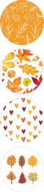 Cadeausticker - Herfst assorti - 12 stuks