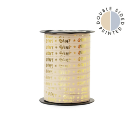 Krullint - Sint - beige/goud - 10mm - per 5 meter