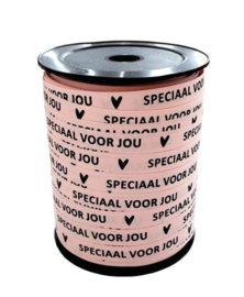 Krullint - Speciaal voor jou - roze/zwart 10mm - per 5 meter