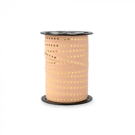 Krullint - Paporlene - Heart - pastel pink/goud 10mm - per 5 meter