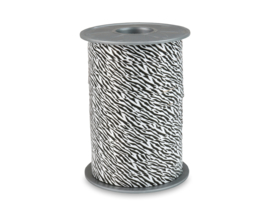 Krullint - Zebra - zwart/wit 10mm - per 5 meter