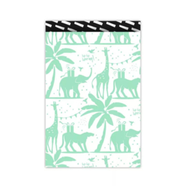 Cadeauzakje - OUTLET - Tropical Party - fresh mint/zwart - 17x25cm - 25 stuks