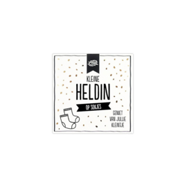 Babysokjes - Kleine heldin op sokjes 0-3 maanden - 100%LEUK