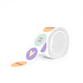 Cadeausticker - Happy colour - pastel - rol