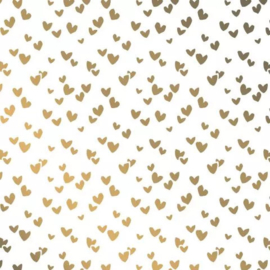 Vloeipapier - Solo Hearts - goud - 50x70cm - 5 stuks