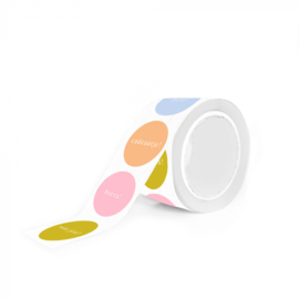 Cadeausticker - Feestje - multi bright - 8 stuks