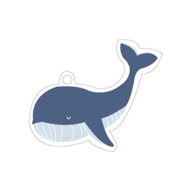 Cadeaulabel - Walvis - blauw - per stuk