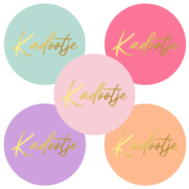Cadeausticker - Kadootje - pastel - rol