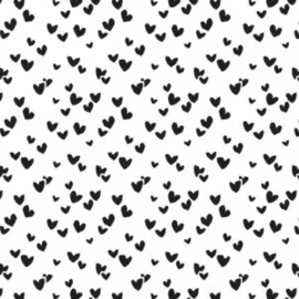 Vloeipapier - Solo Hearts - zwart - 50x70cm - 5 stuks