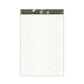 Cadeauzakje - Twinkling Stars - wit/goud - 17x25cm - 5 stuks