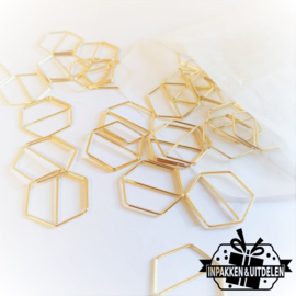 Paperclips hexagon | goud | per 250 stuks