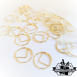 Ronde paperclips "Goud"