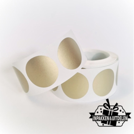 Krasstickers rond goud [5 cm] | 100 stuks