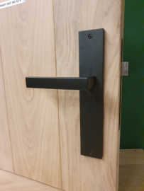 Intersteel Deurkruk Hera schild 245x45mm blind mat zwart