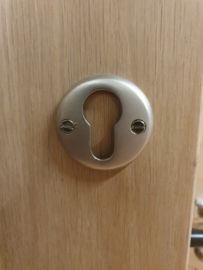 Cylinderslotplaat rond mat nikkel