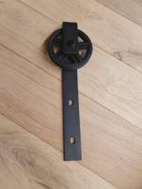 Schuifdeursysteem 2 meter softclose spaakwiel mat zwart