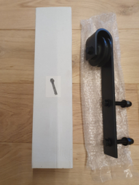 Set wielen extra schuifdeur mat zwart