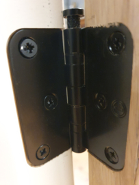 Kogellager scharnier 76 x 76 mm zwart