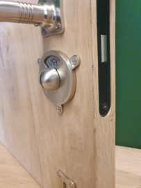 Wc deursluiting vrij/bezet nikkel mat