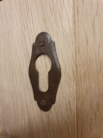 Cilinderslotplaat messing antiek