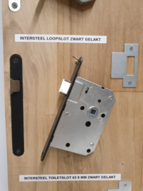 Intersteel loopslot zwart gelakt
