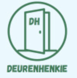 Schuifdeur eiken met een ruit in houten frame