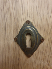 Sleutelplaat messing antiek