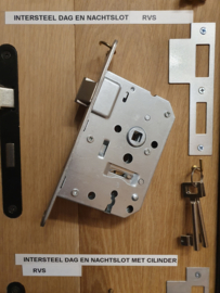 Intersteel dag en nachtslot rvs geborsteld