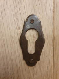 Cilinderslotplaat messing antiek