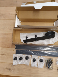Schuifdeursysteem 2 meter softclose mat zwart