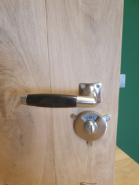 Wc deursluiting vrij/bezet nikkel mat