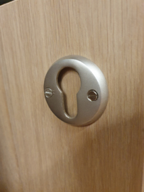 Cylinderslotplaat rond mat nikkel
