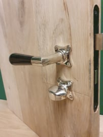 Wc deursluiting met klavierrozet nikkel glans
