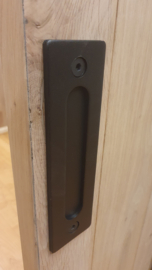 Intersteel schuifdeurkom opschroevend 220x60x6 mm zwart