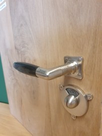 Wc deursluiting vrij/bezet nikkel mat