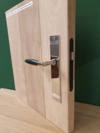 Intersteel deurkruk ton met schild nikkel glans blind