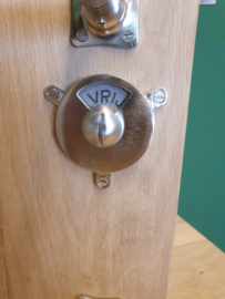 Wc deursluiting vrij/bezet nikkel mat