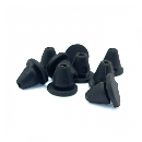 Deltafix Kozijnbuffers zwart rubber dopjes 2 mm