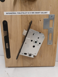 Intersteel toiletslot 63 4 MM zwart gelakt