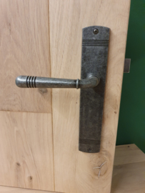 Intersteel Deurkruk Emily schild oud grijs blind