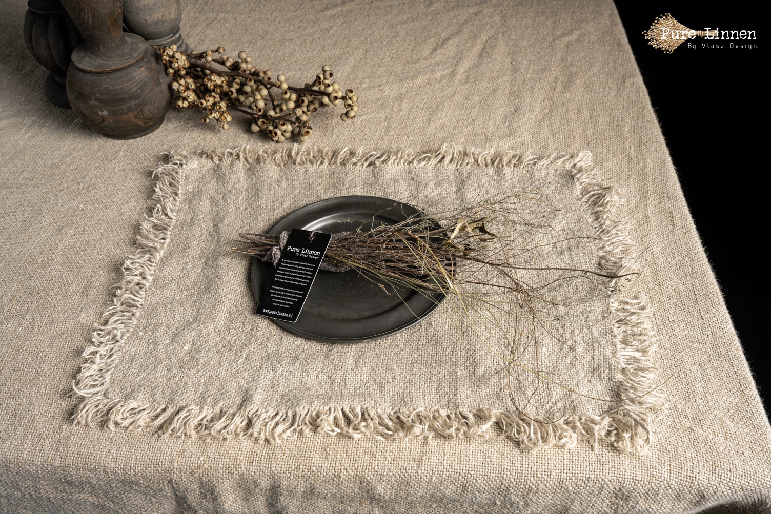placemats  Recht  100% linnen "Damaris"  Naturel