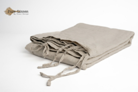 Linnen Dekbedovertrek Naturel/Strikjes Nieuwe Collectie