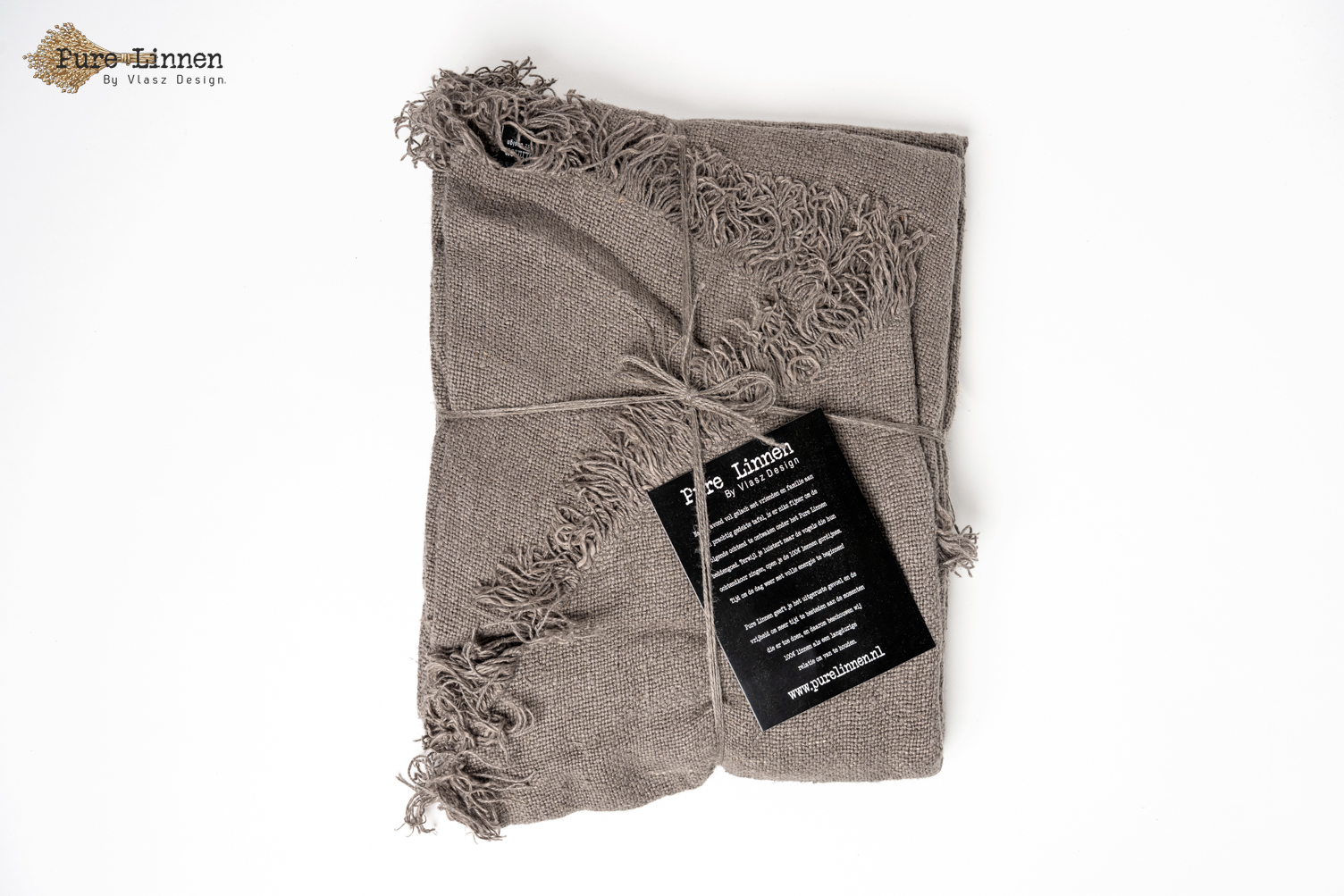 Tafelkleed Rond  100% linnen "Sora" Grey