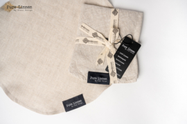 Placemat Eve Rond  Set Van 2 Naturel